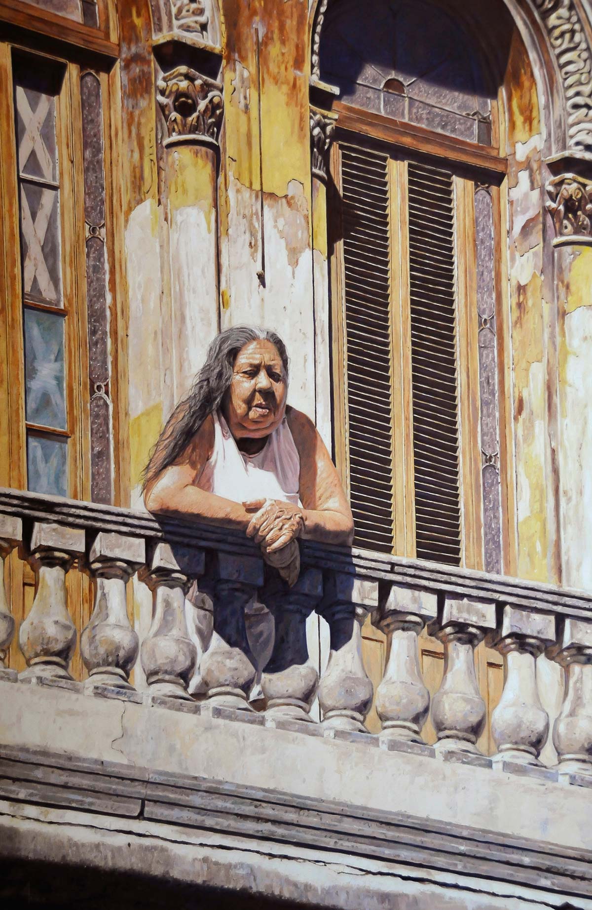 Woman on Balcony